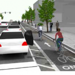 Separated bike lane